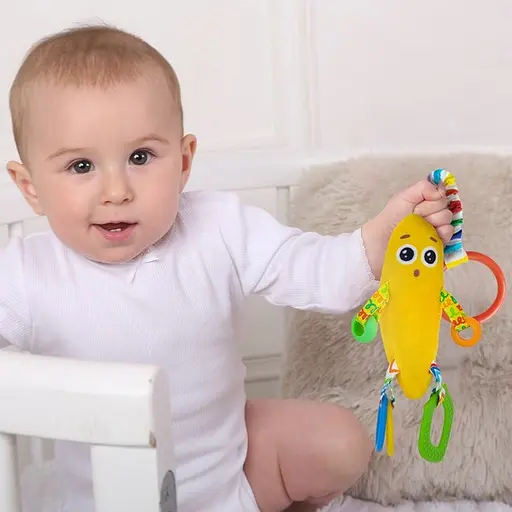 Погремушка-пищалка с прорезывателем "Банан" МС 110604-17 - фото 2