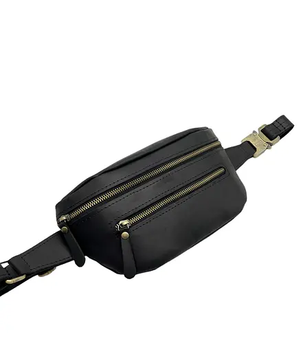 Кожаная мужская сумка-бананка Newery sum0026731 - фото 3