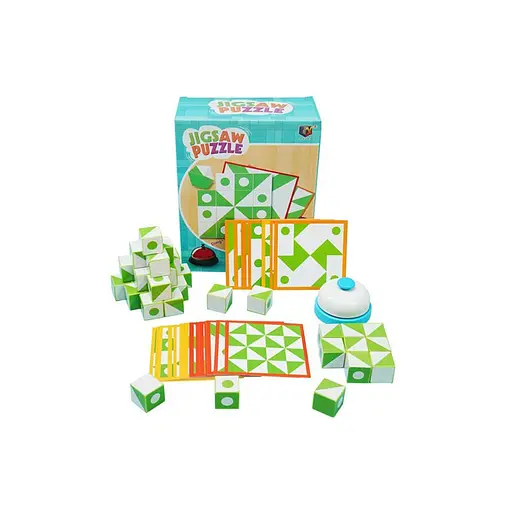 Настільна гра-головоломка "Jigsaw Puzzle" Bambi 33FK-2 кубики, картки-завдання - фото 1