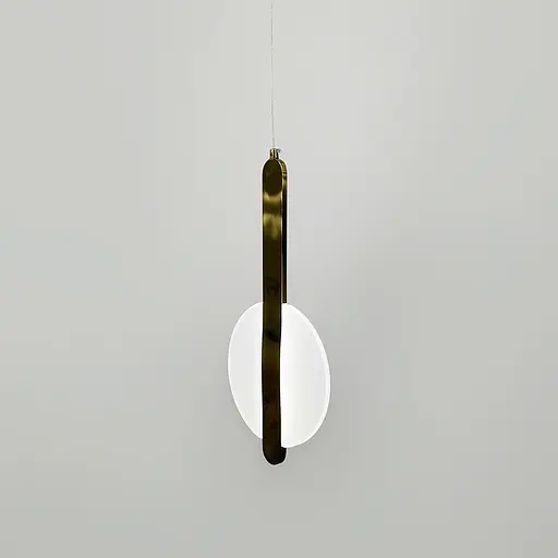 Современный минималистичный подвес в латунном корпусе 42х20 см | Line F | Арт. AA229 AB - фото 4