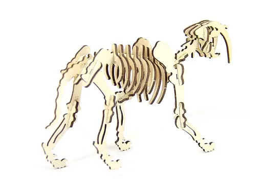 Дерев'яний конструктор "Шаблезубий тигр" 30 деталей - фото 4