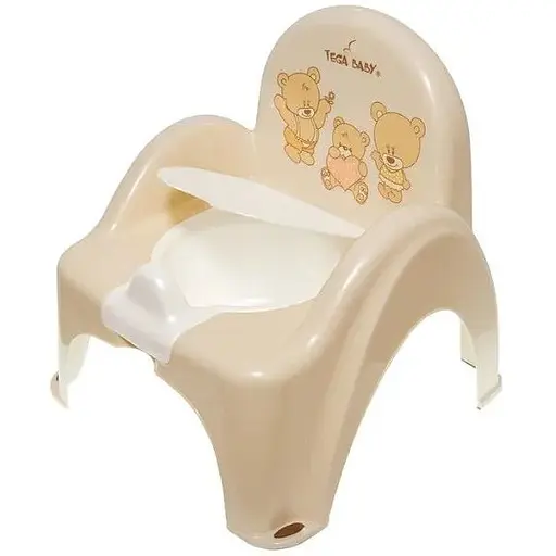 Горщик-стілець Tega Baby дитячий з музикою антиковзкий Teddy Bear beige - фото 1