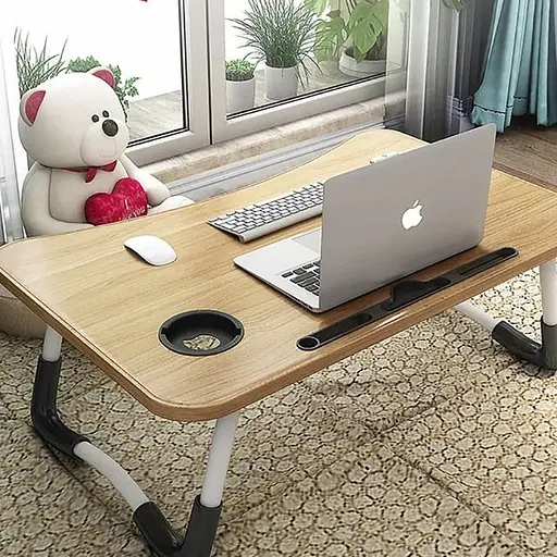 Складаний столик підставка для ноутбука Laptop table в ліжко з підстаканником в асортименті - фото 10
