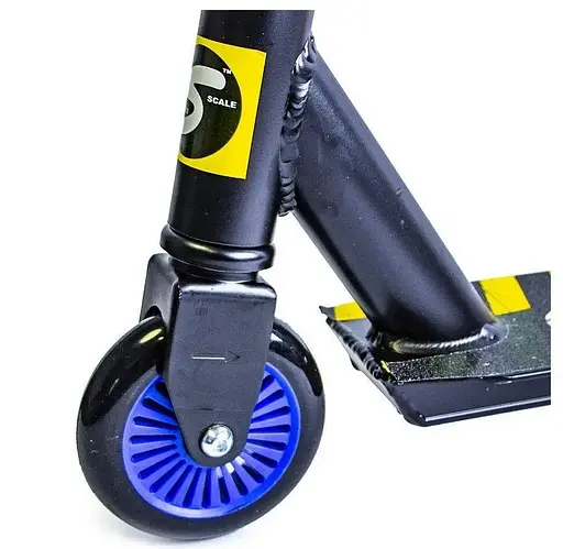 Трюковый двухколесный самокат Scale Sports Tornado на подшипниках Abec-9 (Синий) - фото 3