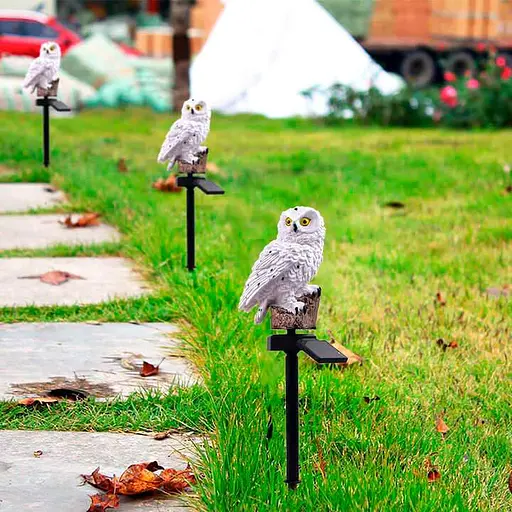 Ліхтар садовий із сонячною панеллю — Сова - фото 4