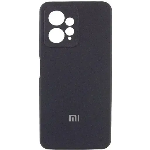 Чехол Lakshmi Silicone Cover Full Camera (AA) with logo для Xiaomi Redmi Note 12 4G Черный / Black
