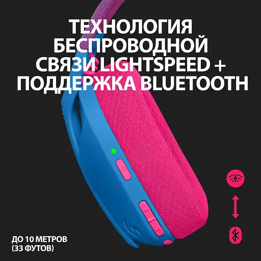 Гарнітура Logitech G435 Lightspeed Wireless Gaming - Blue (981-001062) (6736846) - фото 6