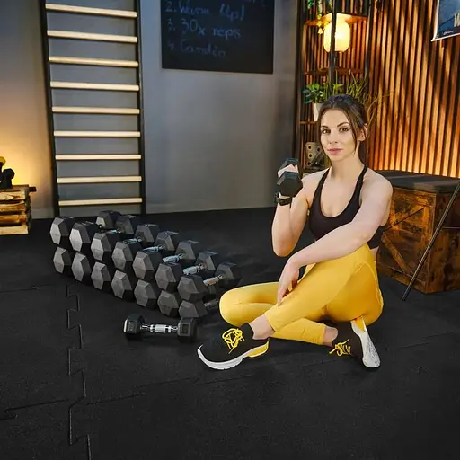 Гантеля шестигранная Trex Sport прорезиненная TX-175RD 17,5кг - фото 10