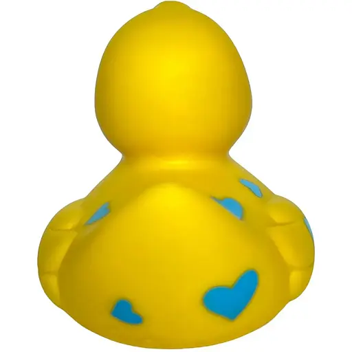 Качка FunnyDucks Жовта у блакитних сердечках (0905) - фото 4