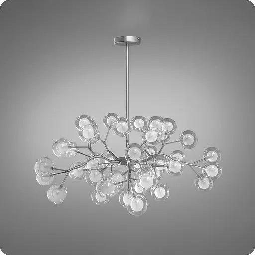 Люстра подвесная 517 Dlight на 45 ламп Хром Сатин (01965) - фото 2