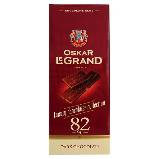 Уценка. Шоколад Oskar Le Grand черный 82% 82 г