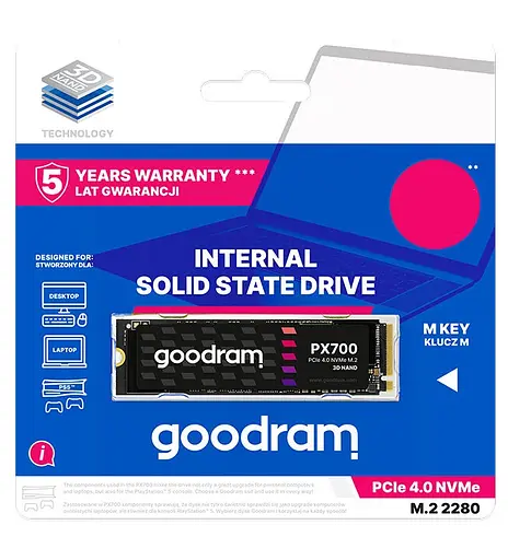 Накопичувач SSD 2TB Goodram PX700 M.2 2280 PCIe 4.0 x4 NVMe 3D NAND (SSDPR-PX700-02T-80) - фото 4