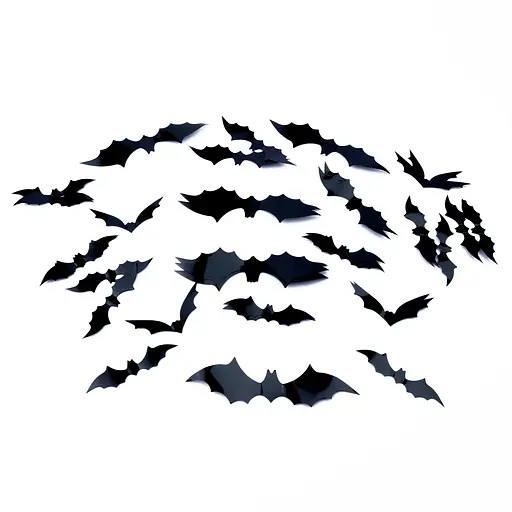 Набор Хэллоуин Летучие мыши 3D, 60 шт, черный, IDEA12-HOL33 - фото 2