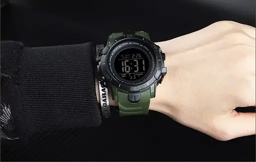 Мужские спортивные часы Skmei 1475 Зеленый - фото 3