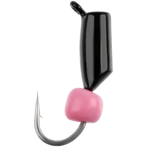 Мормышка вольфрамовая Viking Fishing Rigabik+bead 0.62g 2.5mm Black+P (5шт) - фото 1