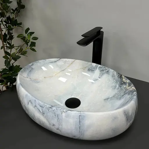 Умивальник VBI Veneto granit накладний VBI-012806, Мармур - фото 1