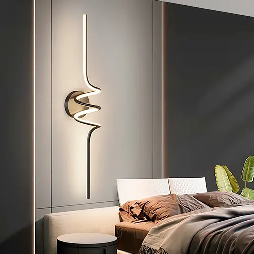 Настінний чорний LED світильник в стилі модерн Line F WM 28/600 - фото 7