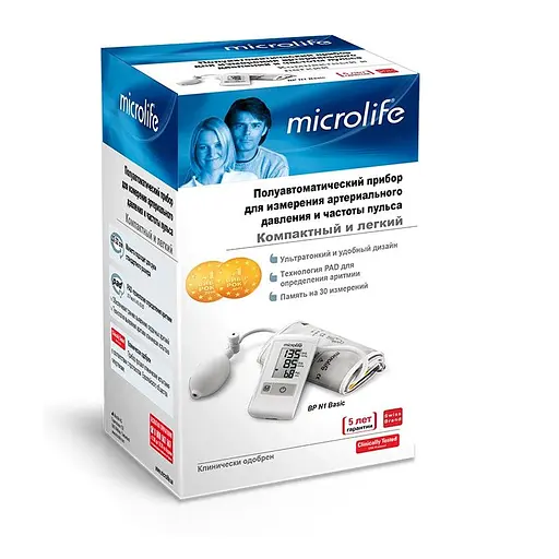 Тонометр Microlife BP N1 Basic полуавтоматический на плечо - фото 2