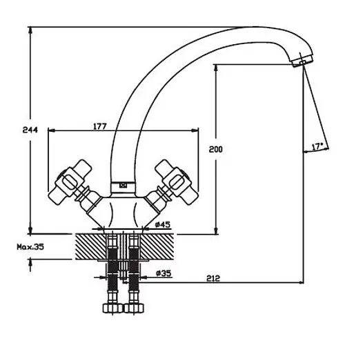 Змішувач для кухні Haiba ODYSSEY 273 HB0311 - фото 2