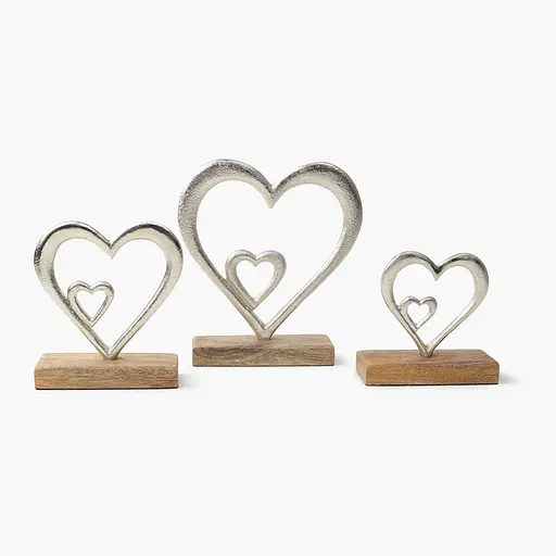 Декор алюмінієвий MBM HOME Серце на підставці срібний 110x50x115 мм (DH-ST-38 S SILVER) - фото 7