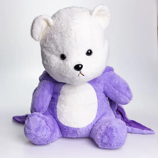 М'яка іграшка Ведмедик Тедді в костюмі Ангел з пледом 100х180 см ТМ COLORFUL HOME 520-2V - фото 2