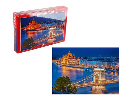 Пазли Castorland Нічний Будапешт, 500 елементів, 47x33 см, B-53940