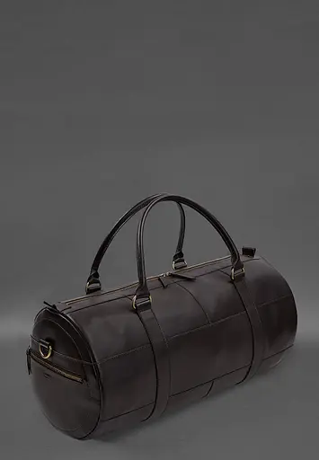 Шкіряна сумка Harper MAXI темно-коричнева краст - фото 4