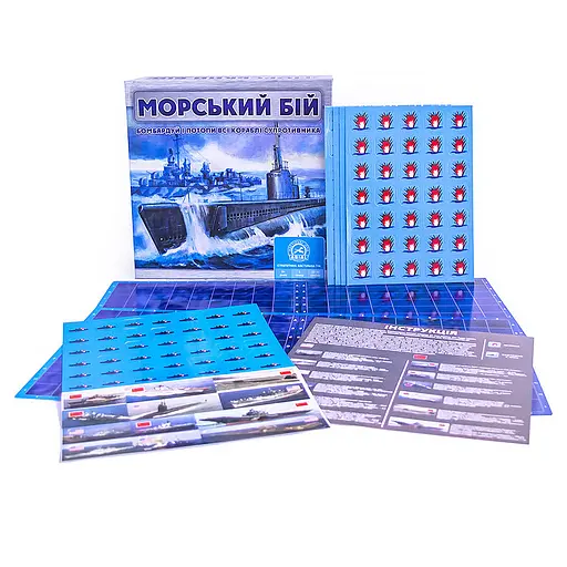 Настольная игра "Морской бой" Arial 910350, 2 поля, 135 карточек палуб, 6 фишек - фото 3