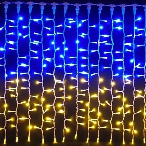 Гірлянда штора SFK-09 прапор України 2х2 метри з пультом USB - фото 4