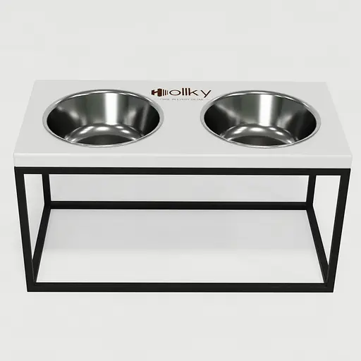 Hollky Base L — миски на підставці для середніх і великих собак (2 × 0,95 л, висота 20 см) - фото 3