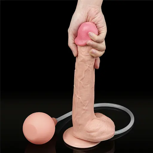 Фалоімітатор LoveToy Squirt Extreme 11" 28 см тілесний - фото 6