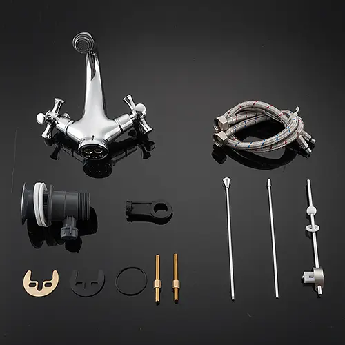 G1042 Змішувач для умивальника буксовий шпилька Gappo Pollmn 1/8 Хром - фото 4