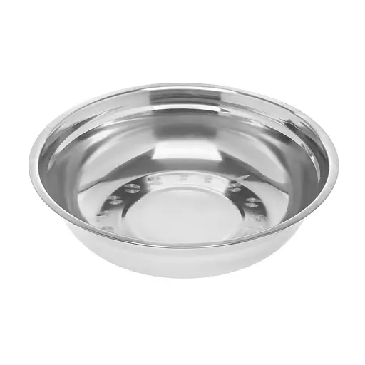 Миска кухонная из пищевой нержавеющей стали Ø 25 см H 6.5 см 2 л, Interos Серебристый 87611 - фото 2