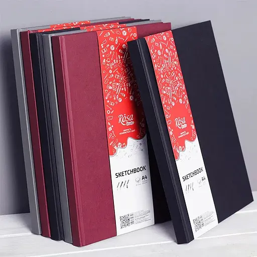 Блокнот A4 Rosa Studio (21х29.7см) 100г/м2 96л бордо - фото 4