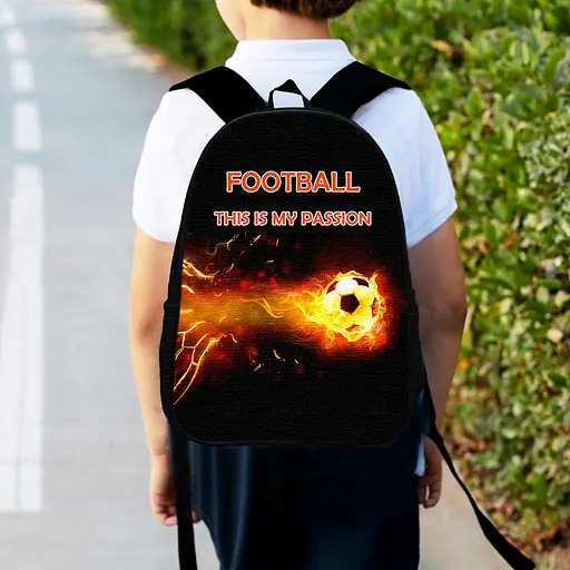 Рюкзак детский для футболиста 34х27см, городской ранец для мальчика футбол (00463)