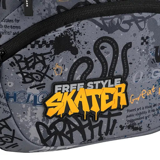 Рюкзак GoPack Education 175M-5 Free Style Сіро-чорний (GO26-175M-5) - фото 15