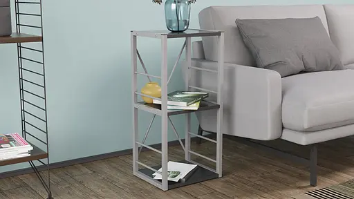 Этажерка 3/34 Серии Коннект 73x34x28 серый ДСП Сосна Кембра 16мм FRD-104306 - фото 3