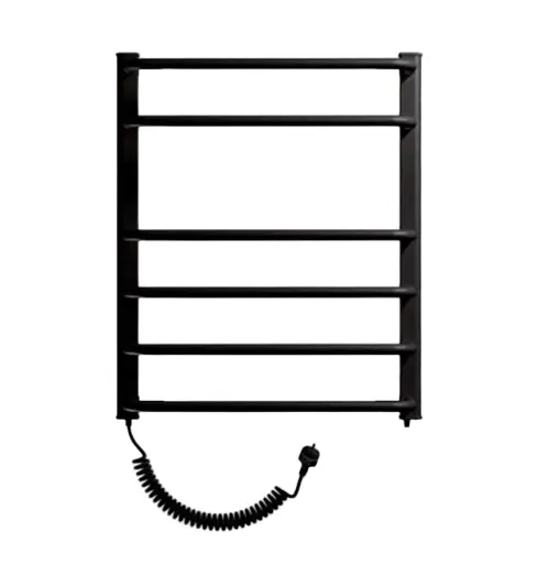 Рушникосушка електрична Heizung EU 6/55 ліва з терморегулятором 660x550 мм Чорний 30412 - фото 1