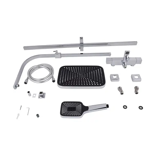 Душова система універсальна Qtap Swan Cascada термостатична на три споживача (з виливом) QTSWA112CRM45902 Chrome, Хром - фото 9