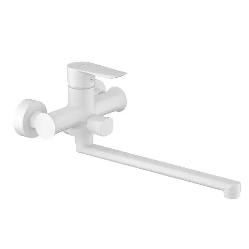 Змішувач для ванни довгий вилив білий 35 мм Imprese Vaclav f03206403AB Білий - фото 1