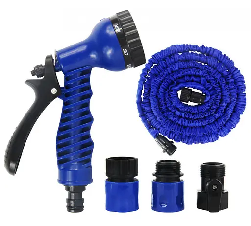 Шланг садовий поливальний саморозтягуючий Magic Hose 45м стрейч м'який Xhose для поливу - фото 1