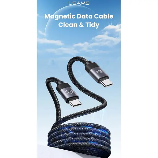 Кабель Usams US-SJ704 Rui Magnetic USB-C to USB-C 60W 1m Tarnish (SJ704USB01) [153983] - фото 8