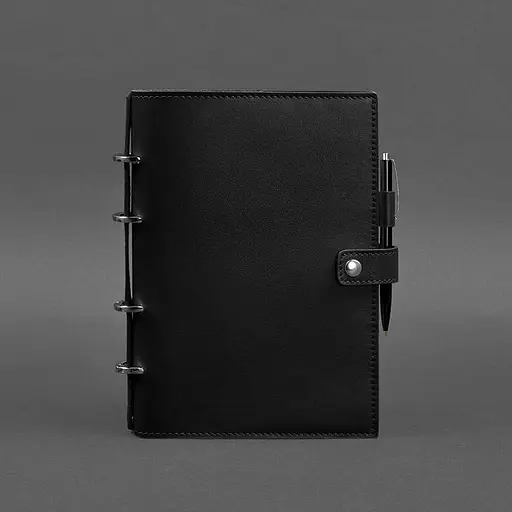 Шкіряний блокнот з датованим блоком (Софт-бук) 9.1 чорний - фото 5