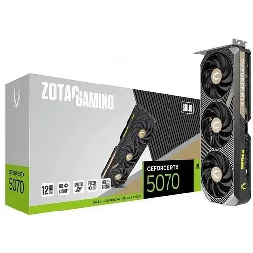 Видеокарта ZOTAC GeForce RTX 5070 SOLID 12GB OC - фото 1