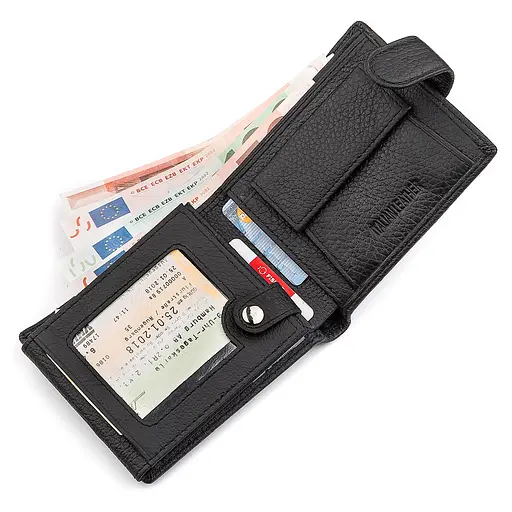 Мужской кожаный кошелек (ST102) ST Leather 11.5х9.5х2.5 см acs0015182 - фото 3