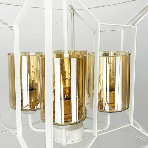 Люстра Лофт у білому корпусі форми куба Line.F 11895/4 WH - фото 4