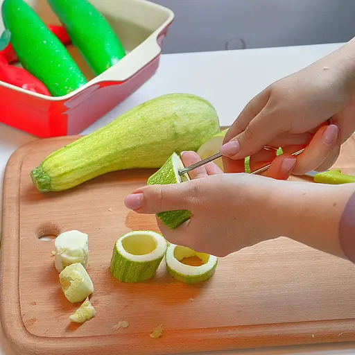 Нож для удаления сердцевины баклажанов, перцев, кабачков и яблок Madesa, Kitchen Master 85093 - фото 3