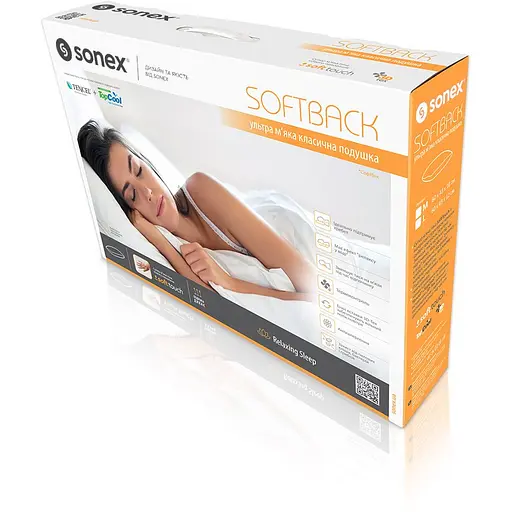 Подушка Sonex Softback ультрам'яка з ефектом пам'яті L 43х60х12 см (SO102167) - фото 7