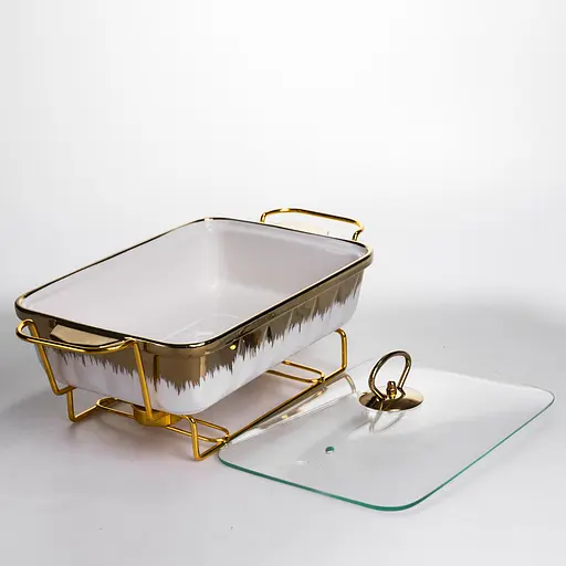 Мармит настольный Yiwu прямоугольный с подогревом 35.5х19х15.5 см на подставке с крышкой мармитница для первых блюд ML789-13 - фото 6