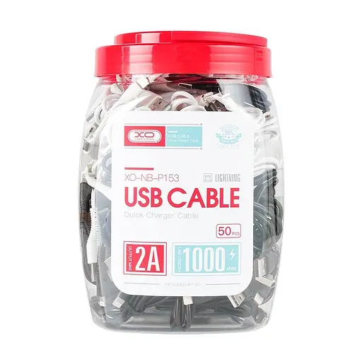 Кабель XO Lightning Bell usb cable 50 pcs/Bottle NB103 1 м 2.1A - фото 2